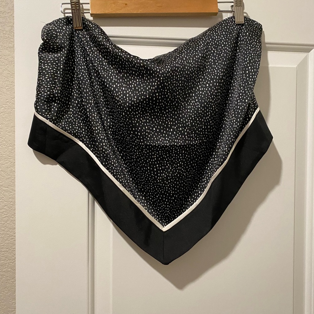 Express scarf wrap top black new
